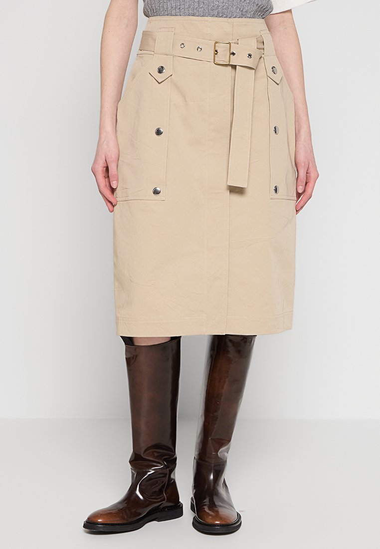 Coach A-lijn rok zandkleur Coach A-lijn rok zandkleur
