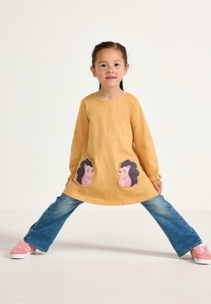 Lindex, LINDEX LONG-SLEEVED TUNIC WITH FRONT POCKETS LINDEX - Tunikaer - dusty yellow