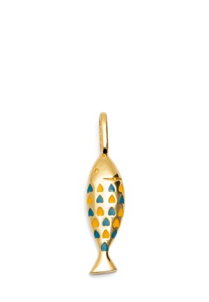 Bluetail Fish - Pendant - gold-coloured