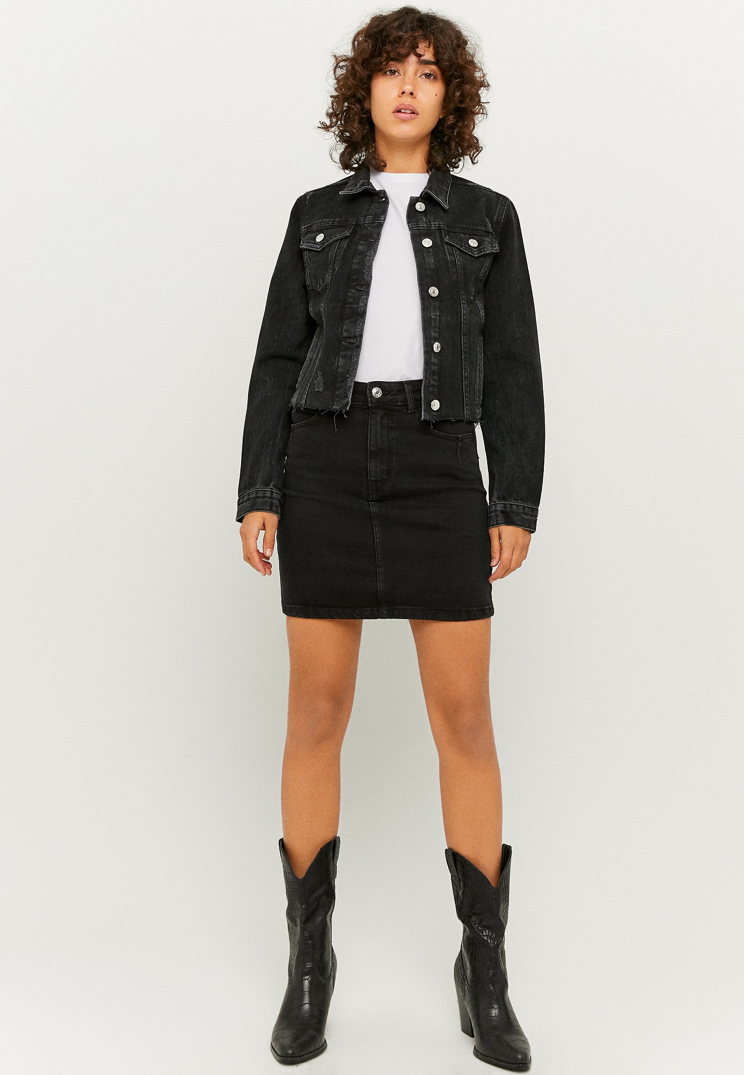 TALLY WEiJL Gonna di jeans - black 