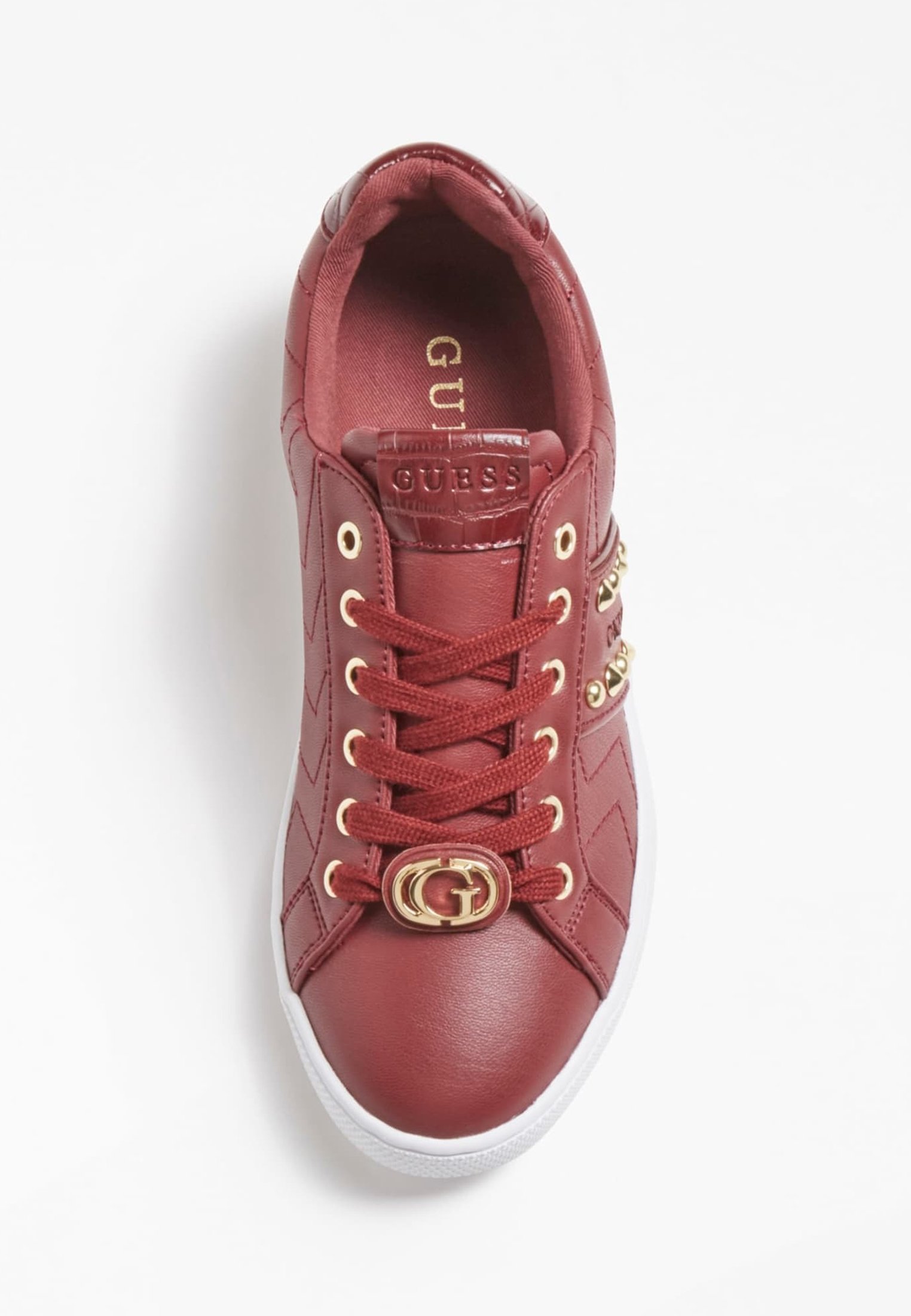 Guess sneakers in pelle modello basso bordeaux