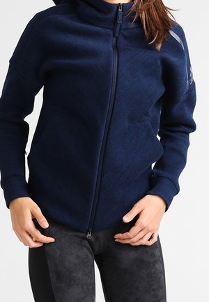 Sweatjakke - mottled dark blue