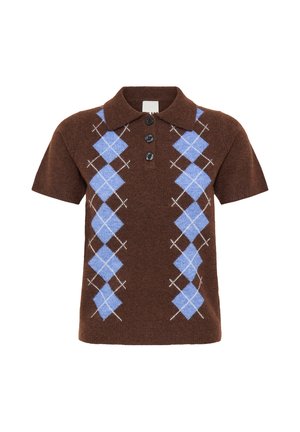 ICHI, IHDASILA SS3 - Polokošeľa - chicory coffee harlekin