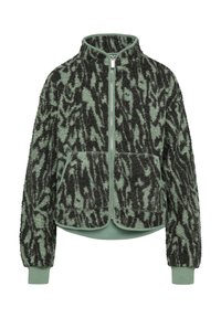 QS MIT ALL-OVER - Fleecejas - salbeigrün