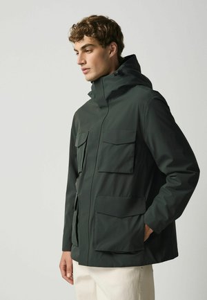 Next, SHOWERPROOF FOUR POCKET HOODED COAT - Light jacket - green