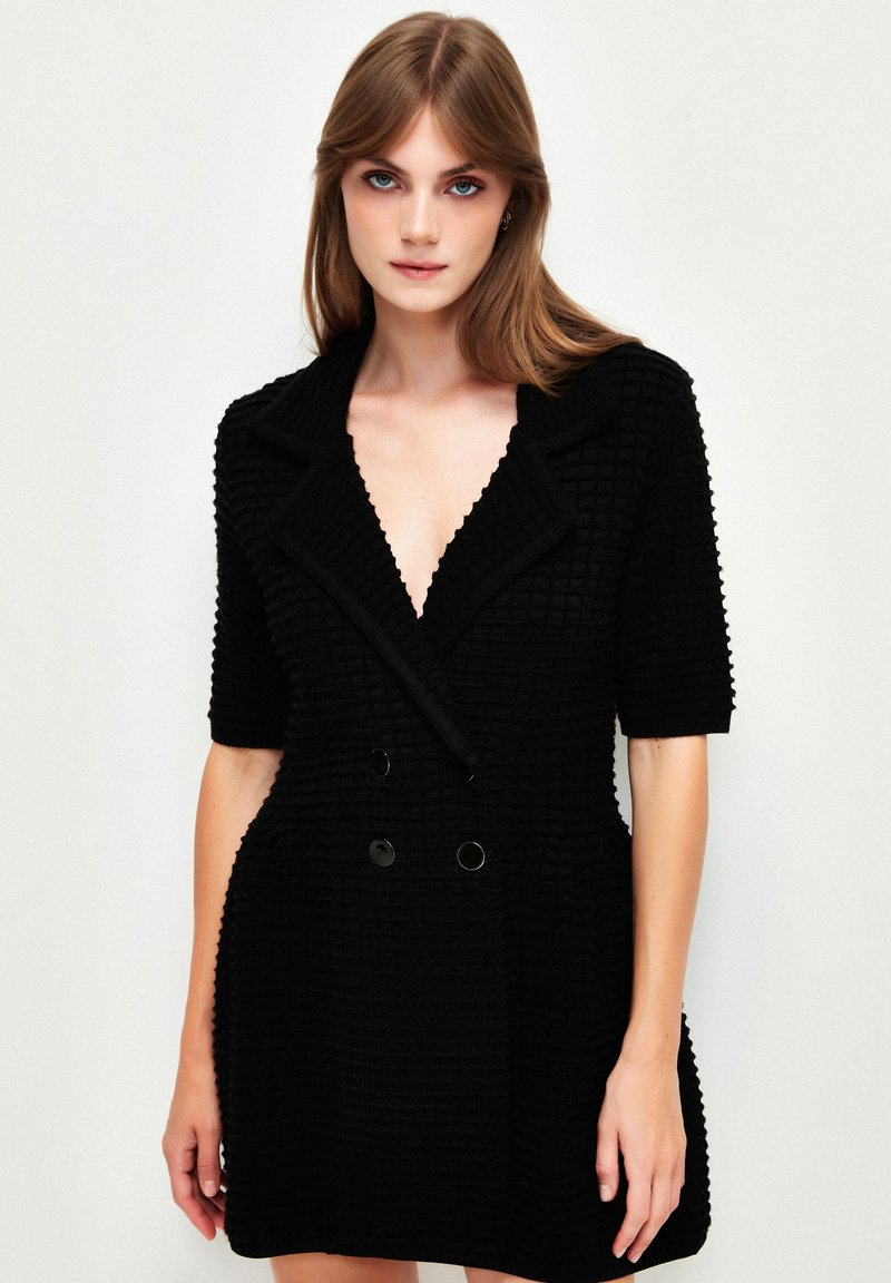 adL - BUTTONED - Blousejurk - black, Vergroten