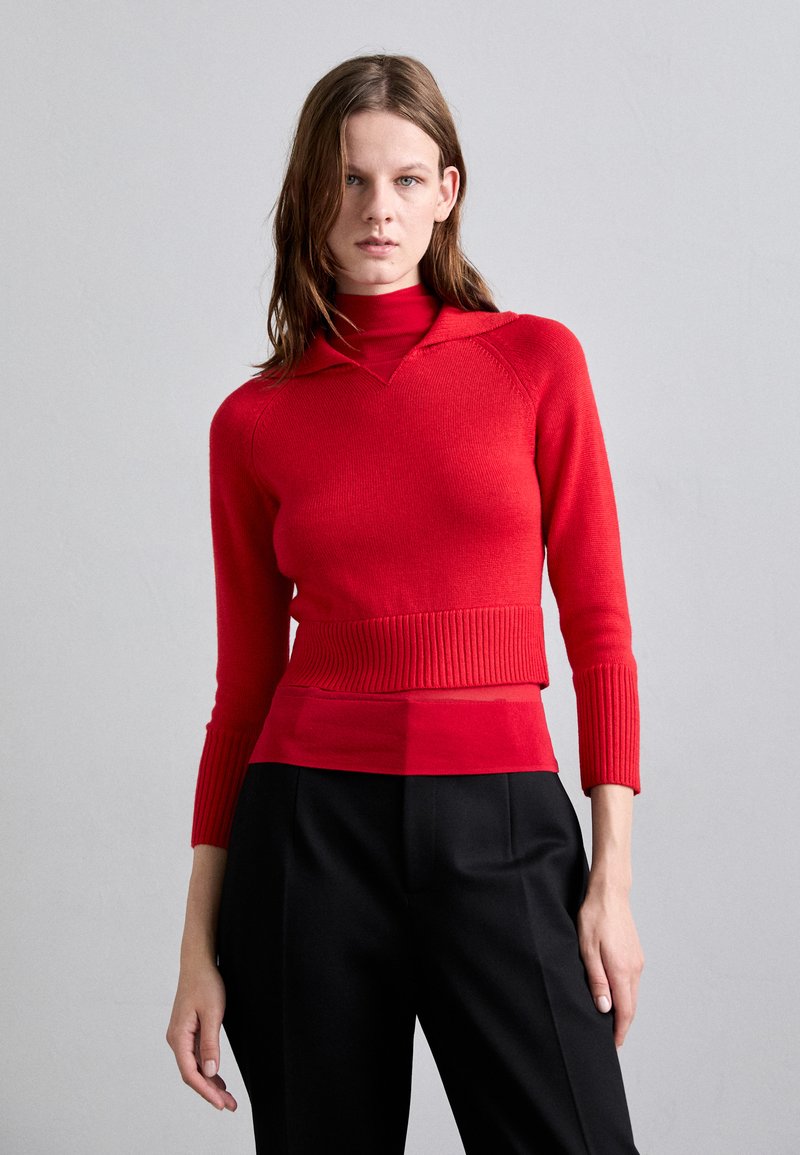 Victoria Beckham DOUBLE LAYER - Πουλόβερ - red