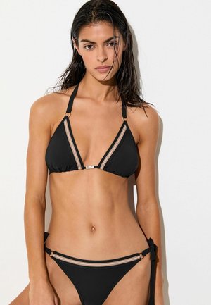 REGULAR FIT - RIVA CONTRAST-STRIPE TRIANGLE - Sutien costum de baie din două piese - black white