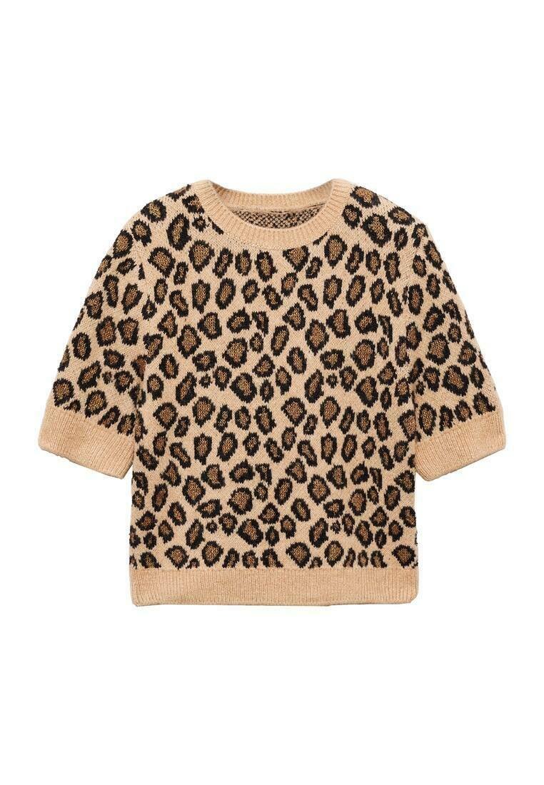 Mango T-shirt print bruin