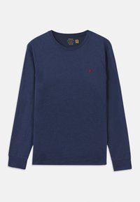 CUSTOM SLIM FIT JERSEY T-SHIRT - Tops ar garām piedurknēm - spring navy heather