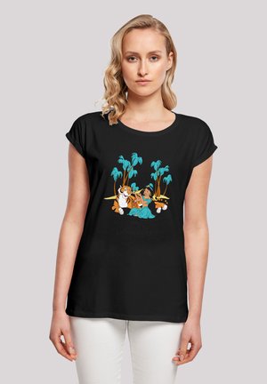 F4NT4STIC DISNEY ALADDIN JASMINE ABU RAJAH BEACH - T-shirts med print - black