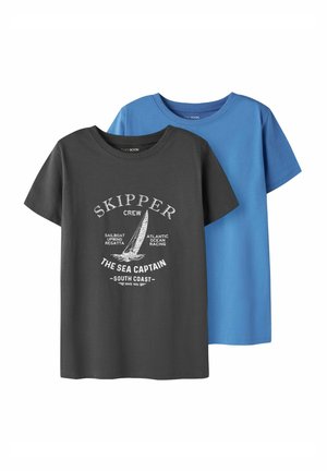 2-PACK  - T-shirt imprimé - asphalt