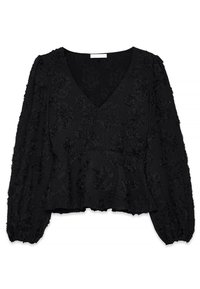 OVERLAP SLEEVE - Palaidinė - black