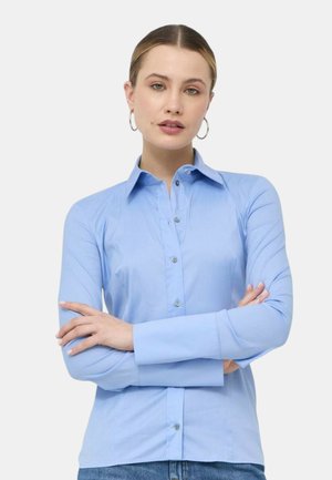 Blúzka so zapínaním na gombíky - azzurro