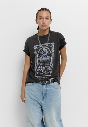 MOON GRAPHIC - T-shirt imprimé - black