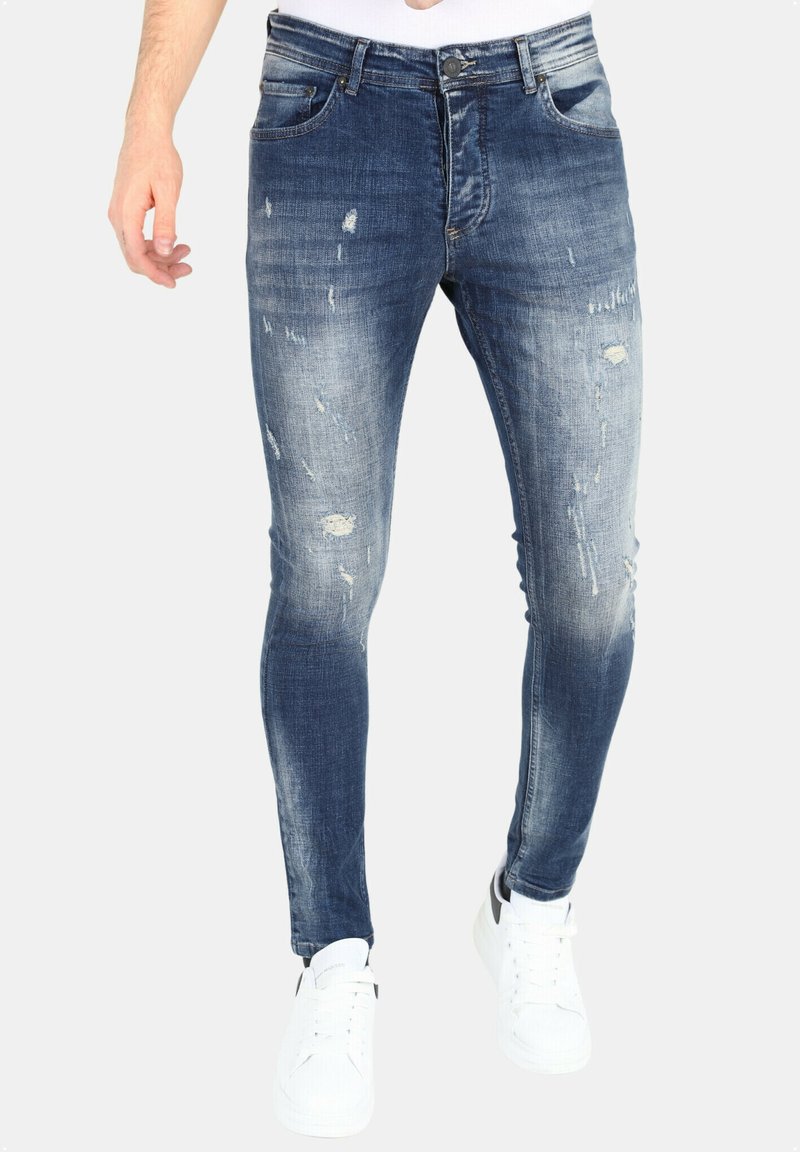 Local Fanatic STOASHED SCHEUREN -MM - Slim fit jeans - blauw