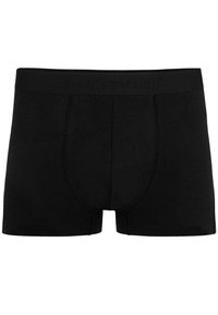 Schwarze Baumwoll-Boxershorts mit einem elastischen Bund in Markenqualität, featuring ein nahtloses Design und eine figurbetonte Silhouette.