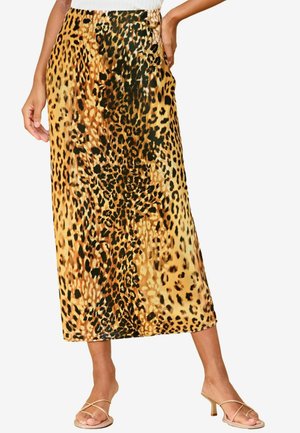 BIAS CUT  - REGULAR FIT - Falda acampanada - leopard print