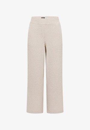 Cecil, WIDE-LEG PANTS IN SEERSUCKER QUALITY - Pantaloni - grain beige