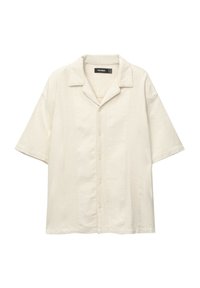 TEXTURED SHORT SLEEVE  - Košeľa - sand
