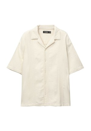 PULL&BEAR TEXTURED SHORT SLEEVE  - Srajca - sand