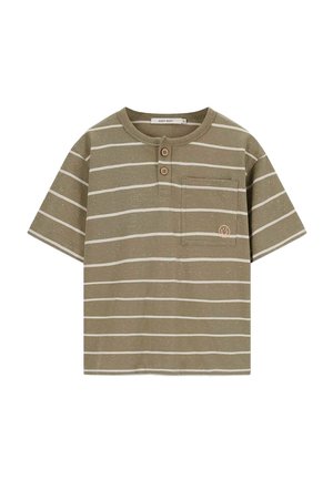 GESTREIFTES - Print T-shirt - grün