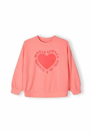 PRINTED CREW NECK LONG SLEEVE - Sweatshirt - neon coral