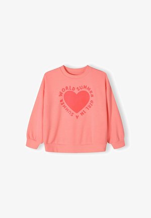PRINTED CREW NECK LONG SLEEVE - Športni pulover - neon coral