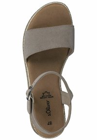s.Oliver Sandales compensées - taupe