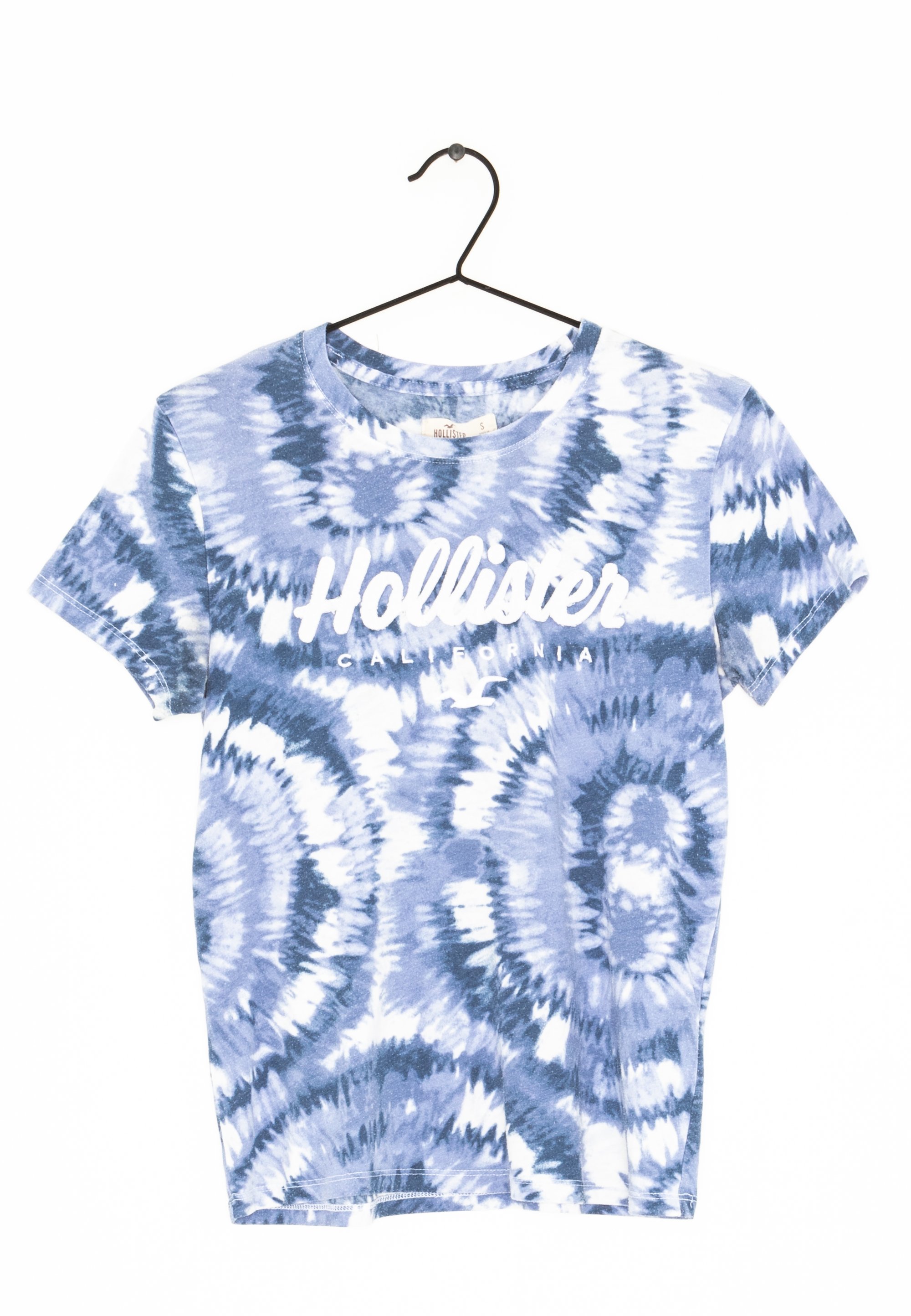 Hollister Print T-shirt blue (Pre-owned) - Main Image
