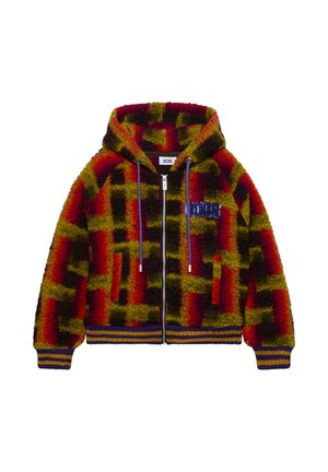Giacca in pile - red/mustard yellow