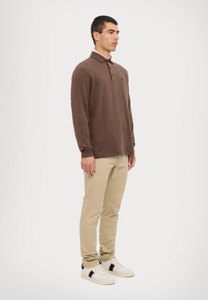 Polo Ralph Lauren LUXURY JERSEY POLO SHIRT - Hosszú ujjú felső - nutmeg brown
