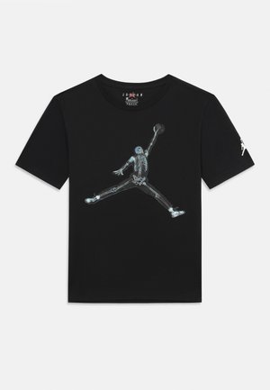 SKELETON JUMPMAN TEE - Tričko s potlačou - black
