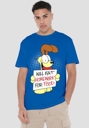 GARFIELD WILL EAT HOMEWORK - T-Shirt print - royal blue