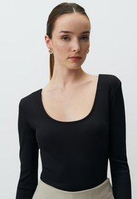 Jimmy Key SLIM FIT THREE QUARTER SLEEVE - Langarmshirt - black