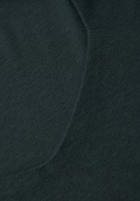 Tmavě zelená látka s hladkým povrchem, která má jemný lesk a mírný skluz. Materiál je lehký a měkký.