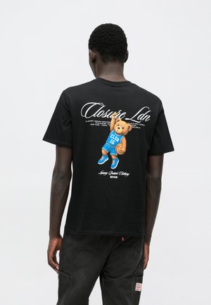 SCRIPT BASKETBALL TEDDY TEE - Μπλουζάκι με στάμπα - black