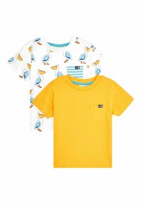 JoJo Maman Bébé - 2-PACK PELICAN - REGULAR FIT - T-shirts basic - white pelican Miniaturebillede 1