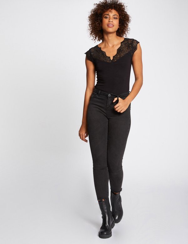 DENO - Print T-shirt - noir