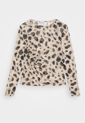 ASYMMETRIC GATHERED - Long sleeved top - tan
