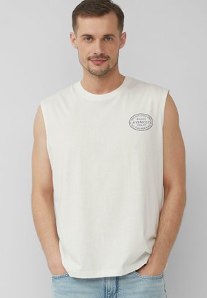 s.Oliver TANK MIT PRINT - Top - weiß