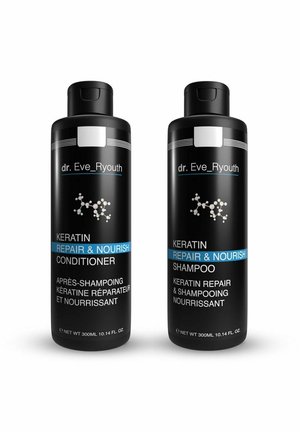 KERATIN REPAIR & NOURISH SHAMPOO 300ML + KERATIN REPAIR & NOURISH CONDITIONER 300ML - Haarset - black