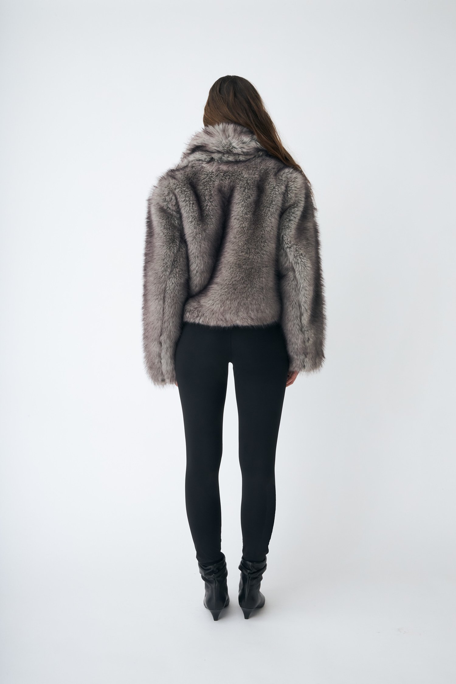 Cras LIE JACKET - Faux leather jacket - grey melange/grey