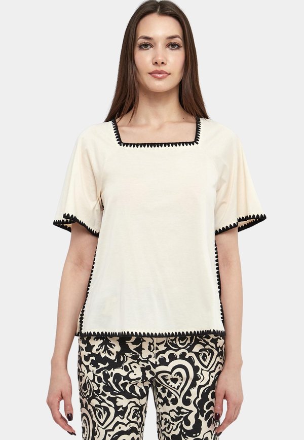 DENNY - Basic T-shirt - ecru