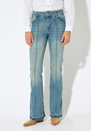 Flared-farkut - blue denim