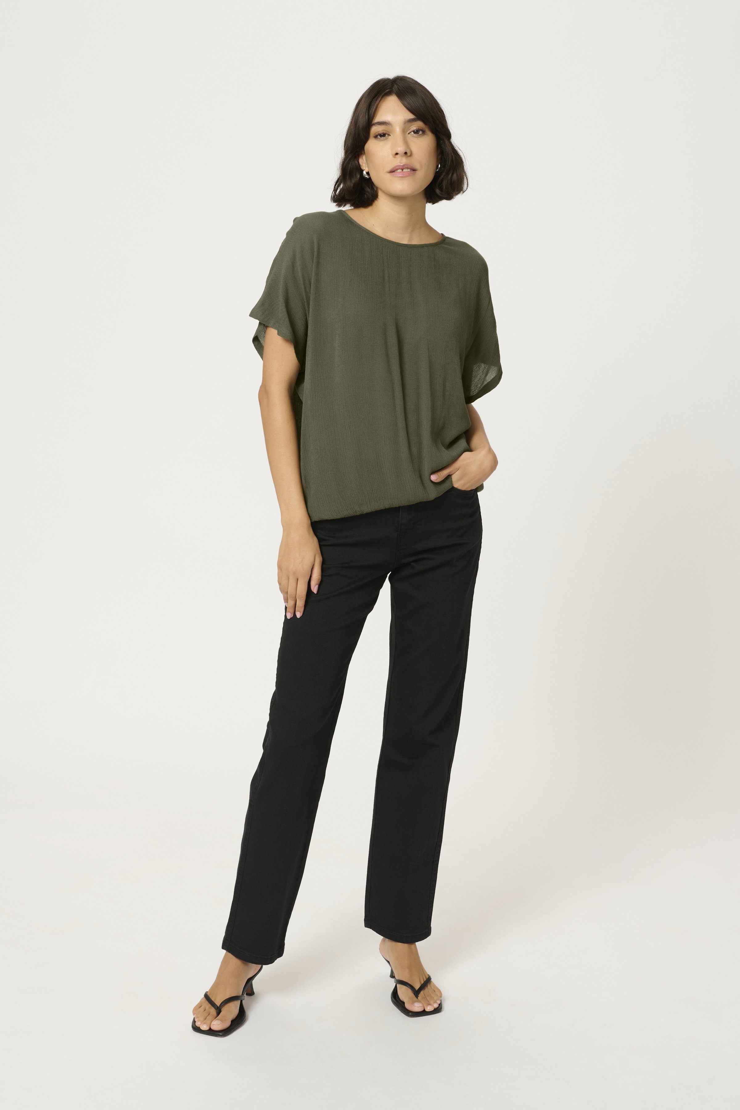 売れ筋商品|||カフェ シャツ レディース トップス AMBER STANLEY - Blouse - grape leaf Kaffe AMBER STANLEY - Blouse - grape leaf/khaki - Zalando
