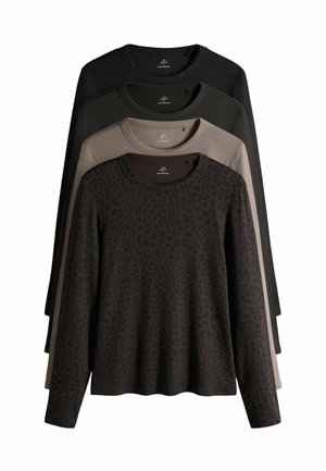 REGULAR FIT - 4 PACK LONG SLEEVE - Langarmshirt - navy animal ganache cinder