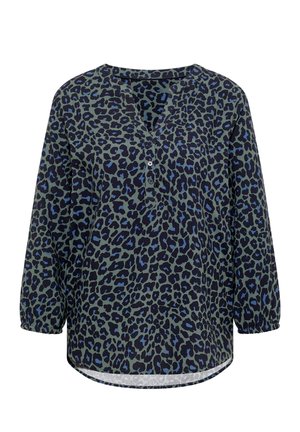 Cecil, 3/4-ARM TUNIKA MIT SPLIT NECK UND LEO-MUSTER - Blusa - dried olive green