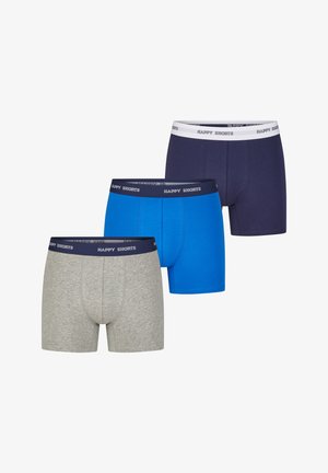 Happy Shorts, 3-PACK - Kurze Boxershorts - grey mel navy