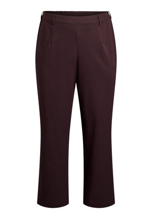 Ognjeno rdeče hlače iz raztegljivega blaga, z elastičnim pasom, dvema sprednjima žepoma in ravno nogavico.